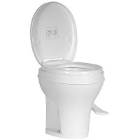 Voyager Plus Rv Toilet With Porcelain Bowl, White, Full Set Height, 17.6