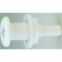 Attwood Thru Hull Connector For Hose, White - 5/8