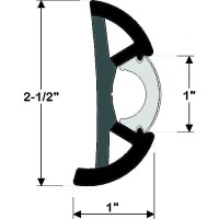 Taco V119970Bka1001 Suproflex Rub Rail Moulding Only, Large, 100', Black - V11-9970Bka100-1 - 236-V119970Bka1001F1