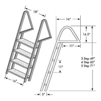 Tie Down Engineering Galvanized Dock Ladder - 28275 - 241-28275F1