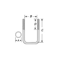 Tie Down Engineering Zinc Plated Square U-Bolt Kit - 86206 - 241-86206F1