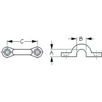 Sea-Dog 0812051 Pad Eye, A: 3/8