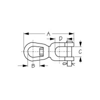 Sea-Dog 181216 Galvanized Jaw & Eye Swivel, 5/8