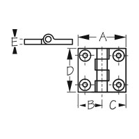 Sea-Dog 2051421 Butt Hinge, 1 Pr., Carded - 205142-1 - 354-2051421F1