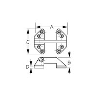 Seadog 2052851 Long Reach Hatch Hinge, Investment Cast 316 Stainless Steel, 3-1/2