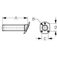 Seadog Flush Mount Stainless Steel Rod Holder - 325176-1 - 354-3251761F1