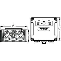 Seadog 4227373 Power Box - Battery Switch, 12/24V, 50A - 422737-3 - 354-4227373F1