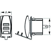 Seadog 426520 Double Usb 12V To 24V Input Rocker Switch Power Socket - 426520-1 - 354-4265201F1