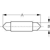 Bulb #70-1 Festoon (Perko) 2Cd - 441070-1 - 354-4410701F1