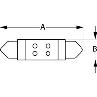 6 Led Festoon Bulb 1-3/4, 1/Cd - 442244-1 - 354-4422441F1