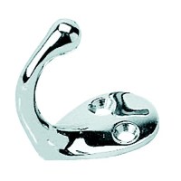 Sea-Dog 6715011 Single Coat Hook - Large, Chrome/Brass, Pr. - 671501-1 - 354-6715011F1