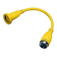 Hubbell Hbl61Cm55 Yellow Twist Lock Female To Twist Lock Male Adapter - Hbl61Cm55 - 36-Hbl61Cm55F1