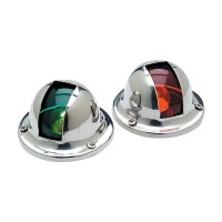 Seachoice Stainless Steel Port And Starboard Side Light, 1 Nautical Mile Visibility For Sail Or Powerboats Under 39 Feet - 5121 - 50-05121F1