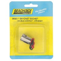 Seachoice Bayonet Bulb Socket For Bayonet Style Miniature Lamps, 4 In. Wire Leads - 8321 - 50-08321F1