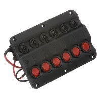 Seachoice Led 12V 6-Switch Distibution Panel, Pre-Wired, Boat Panel Mount - 12331 - 50-12331F1