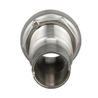 Seachoice Mega-Flow Dripless Thru Hull Fitting, 316 Stainless Steel, Fits 1 In. Hose, 1-1/2 In. Max. Hull - 50-18611 - 50-18611F1
