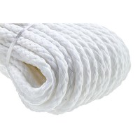Seachoice 40201 Hollow Braid Polypropylene Anchor Line, White, 1/4