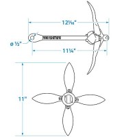 Seachoice 41000 Galvanized Folding Grapnel Anchor, 3-1/2 Lbs. - 50-41000 - 50-41000F1