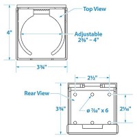 Seachoice 79451 Folding And Adjustable Drink Holder - White - 50-79451 - 50-79451F1