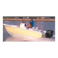Carver 70018S11 V-Hull Center Console Fishing With High Bow Rails, 18'6, Sun-Dura® Mist Gray O/B W/Tie Down Kit - 70018S11 - 500-70018S11F1
