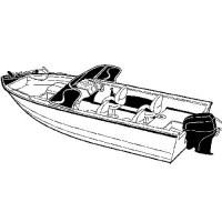 Carver 72317F10 Aluminum V-Hull Fishing With Walk-Thru Windshield - Wide Series, 17'6, Poly-Flex Ii Slate Gray - 72317F10 - 500-72317F10F1
