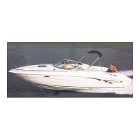 Carver 77723S11 V-Hull Low Profile Cuddy Cabin With Windshield & Bow Rails, 23'6, Sun-Dura® Mist Gray I/O - 77723S11 - 500-77723S11F1