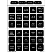 Blue Sea 4217 Waterproof Square Format Label Kit, 120 Label Dc Set - 4217-Bss - 661-4217F1