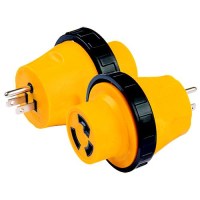 Parkpower 1530Rvtla Single Piece Locking Adapter, 15A 125V Straight Male To 30A 125V Locking Female - 1530Rvtla - 679-1530Rvtlaf1